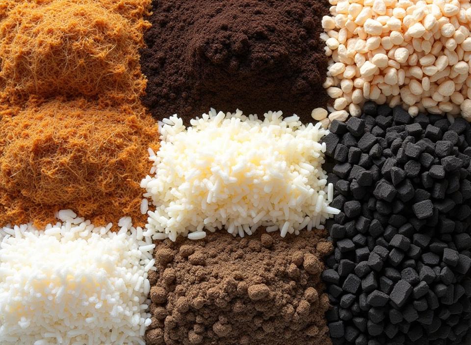 Specialized soil mix components for exotic plants